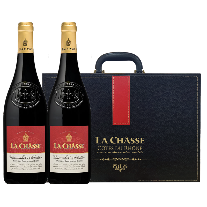 LA CHASSE美乐干红葡萄酒礼盒750ml*2