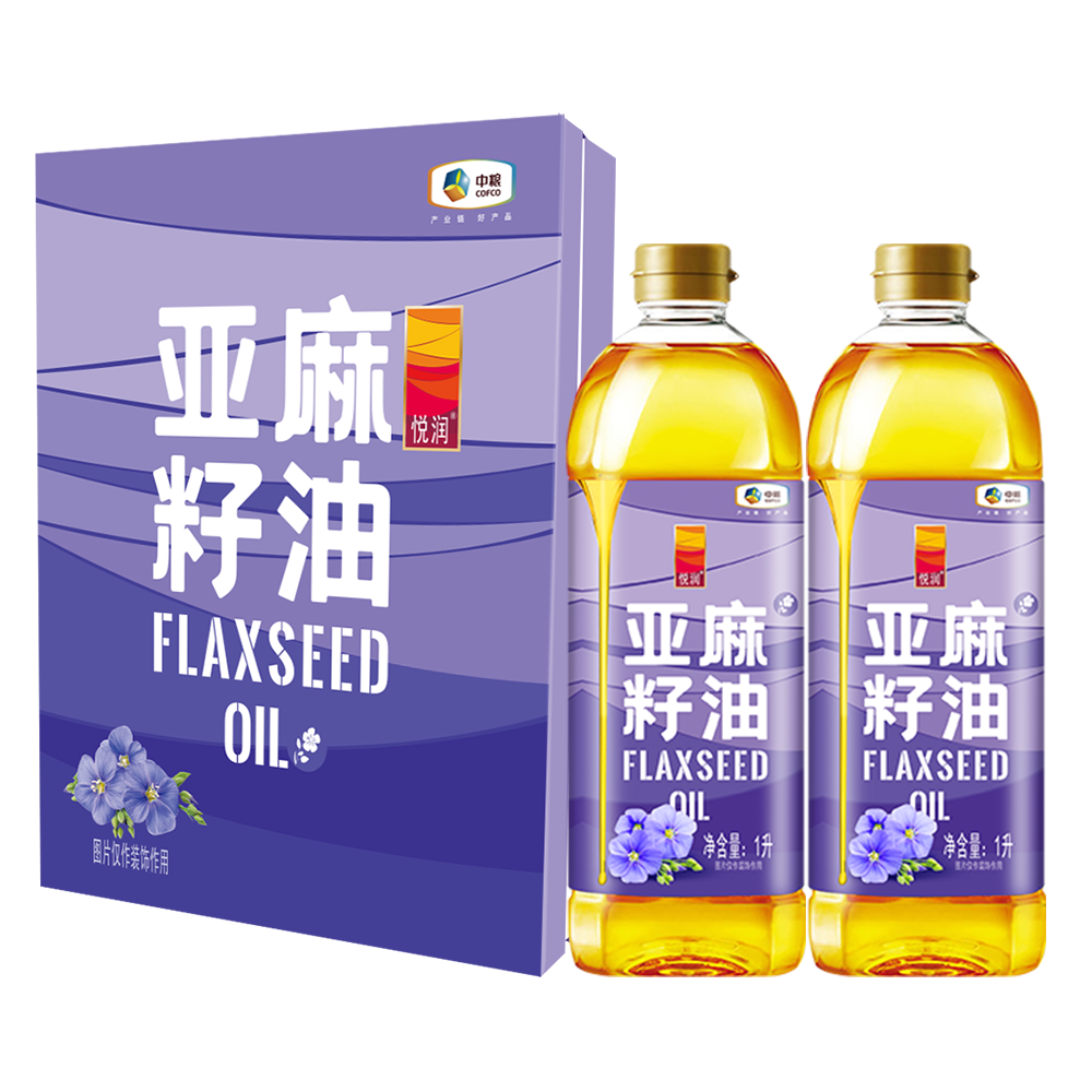 悦润亚麻籽油礼盒1L*2